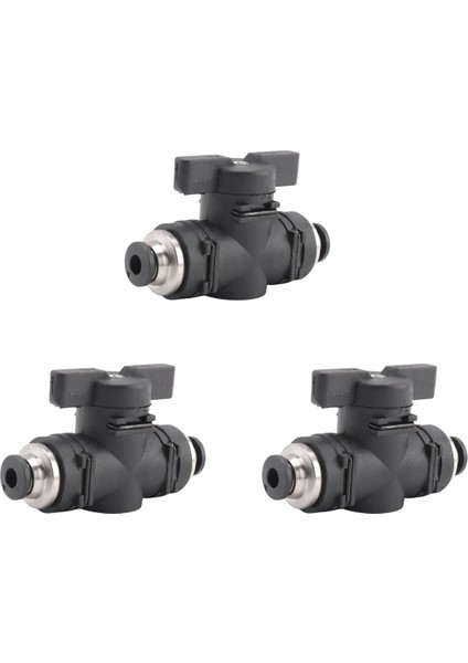 4mm Itme Valf Bilyalı Valf 4mm Hava Akış Kontrol Vanası Hızlı Bağlantı Valf Tüp Bağlantı Parçaları 3 Paket (Yurt Dışından)
