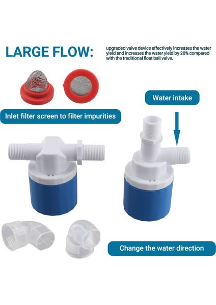 1/2inch Su Deposu Otomatik Su Seviyesi Kontrol Vanası Anahtarı Yatay Giriş Kule Tankına Takılı (Yurt Dışından) indirimleri