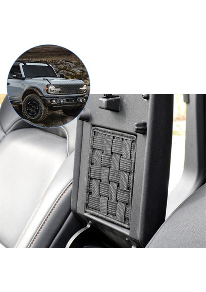 Ford Bronco Için Merkez Konsol Organizatörü Molle Panel 2021-2024 2/4 Kapı Koltuk Direği Dokuma Depolama Tutucu Torbası (Yurt Dışından) modelleri