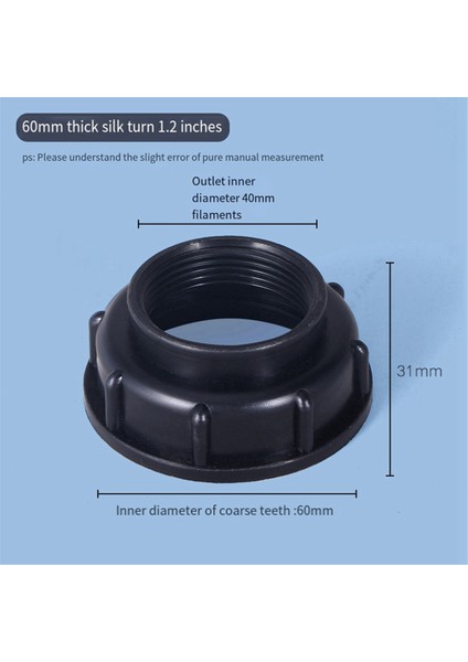 Hortum Musluk Valfi E Için Dahili Iplik Ibc Tank Bağlantı Parçaları Drenaj Adaptörü (Yurt Dışından)