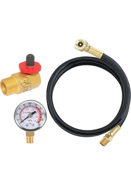 Taşınabilir Taşıma Tankı Için Hava Deposu Onarım Kiti/güvenlik Vanası, Basınç Göçtürü ve 4 Feet Hava Deposu Hortum Montaj Kiti (Yurt Dışından)