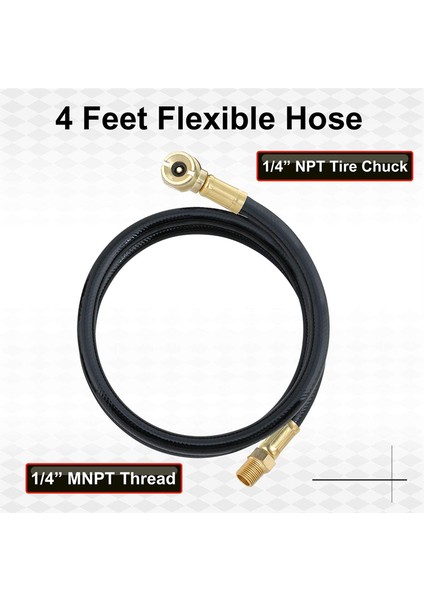 Taşınabilir Taşıma Tankı Için Hava Deposu Onarım Kiti/güvenlik Vanası, Basınç Göçtürü ve 4 Feet Hava Deposu Hortum Montaj Kiti (Yurt Dışından) fiyatları