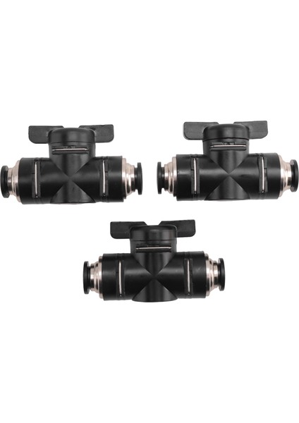 10MM Itme Valf Bilyalı Valf 10MM Hava Akış Kontrol Vanası Hızlı Bağlantı Valf Tüp Bağlantı Parçaları 3 Paket (Yurt Dışından)