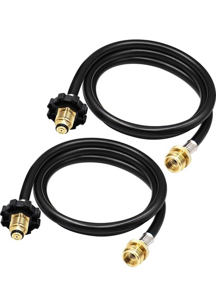 2 Paket 6ft Propan Adaptör Hortumu 1lb Ila 20LB, Arkadaş Isıtıcı Için Pol Erkek Bağlantı Hortumu, Coleman Sobası, Portatif Izgara (Yurt Dışından)