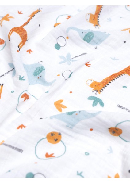 Battaniye - Giraffe - Mavi - 120 x 120 cm