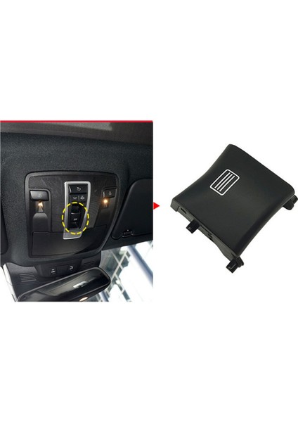 Araba Sunroof Pencere Anahtarı Düğmesi Kapak Kapalı Tavan Işık Anahtarı Mercedes-Benz ml Gl Gle G W166 W292 W463 Siyah (Yurt Dışından) modelleri