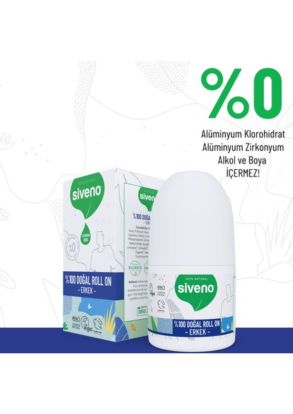 %100 Doğal Roll On Erkek Deodorant Ter Kokusu Önleyici Bitkisel Leke Bırakmayan Vegan 50 ml fiyatları