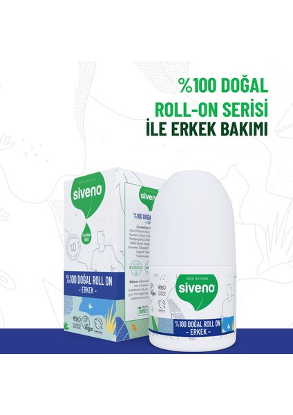 %100 Doğal Roll On Erkek Deodorant Ter Kokusu Önleyici Bitkisel Leke Bırakmayan Vegan 50 ml fırsatları