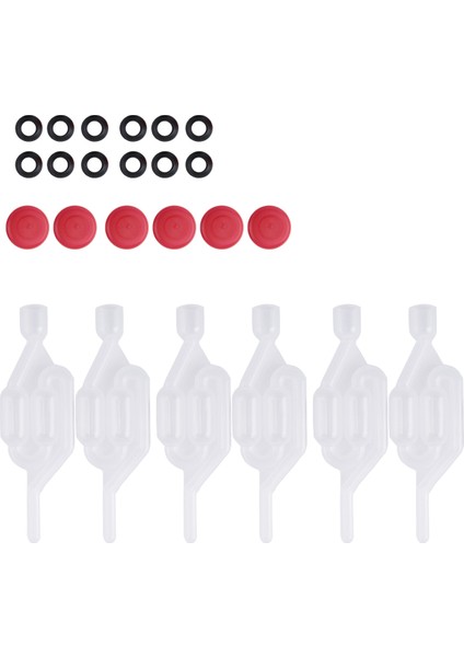 Demleme Havayolu Kiti, 6 Hava Kilidi ve 12 Sızdırmazlık Halkası, Fermantasyon Için Plastik Şarap Hava Kilidi, Demleme, Bira, Şarap, Lahana Turşusu (Yurt Dışından) fiyatları