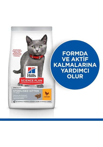 Hills Feline Sterilised Kitten Yavru Kısır Kedi Maması 3 Kg fiyatları
