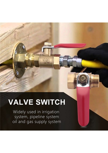 8pcs 1/4 Inç Ağır Hizmet Tipi Pirinç Bilyalı Valf Kapatma Anahtarı Erkek ve Dişi Npt Iplik Boru Bağlantı (Yurt Dışından)