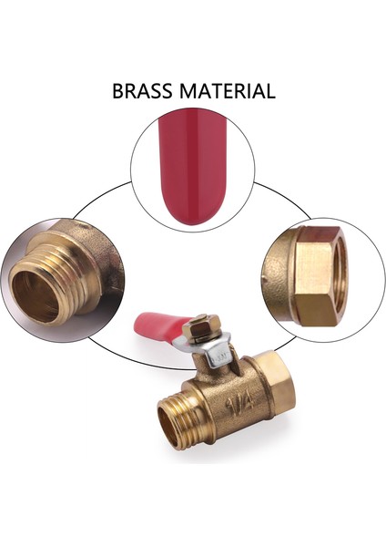 8pcs 1/4 Inç Ağır Hizmet Tipi Pirinç Bilyalı Valf Kapatma Anahtarı Erkek ve Dişi Npt Iplik Boru Bağlantı (Yurt Dışından) fırsatları