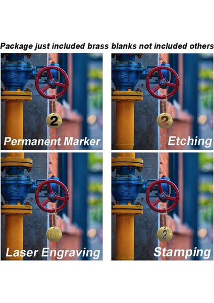 50PCS 1 Inç Pirinç Valf Etiketleri Delikli Boşluk Boş Vanalar, Ekipmanlar, Takım Anahtarları Etiketleme (Yurt Dışından) modelleri