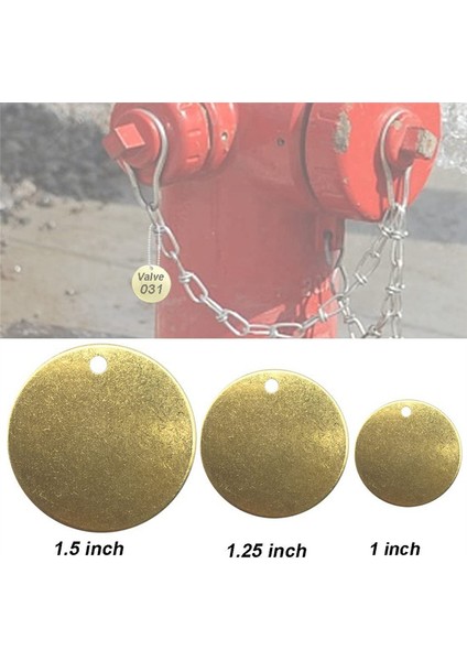 50PCS 1 Inç Pirinç Valf Etiketleri Delikli Boşluk Boş Vanalar, Ekipmanlar, Takım Anahtarları Etiketleme (Yurt Dışından) fırsatları
