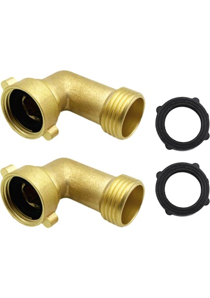 2pcs 45 Derece Bahçe Hortum Dirsek Fitting 2 Pikalı 2 Yıkayıcı - Açık Musluk Genişletici, Hortum Konnektörü Spigot Extender (Yurt Dışından)