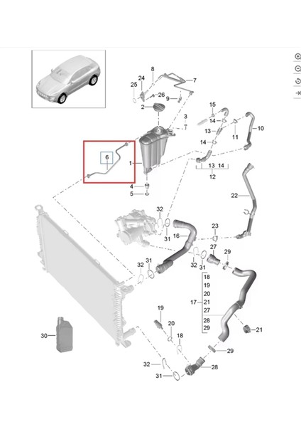 Yeni Yüksek Kaliteli Motor Soğutucu Tank Hortumu Soğutma Sistemi Su Boru Hortumu 95B122447F Porsche Için 95B Macan (Yurt Dışından) modelleri
