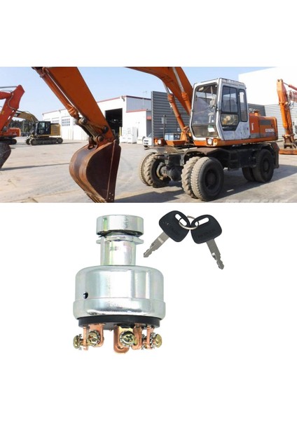 4186743 4186745 Hıtachı EX160WD EX200 Exkavatör Kızan Alanı Anahtarı Kilit Silindiri Için 2 Anahtarlı Kontak Anahtarı (Yurt Dışından) fiyatları