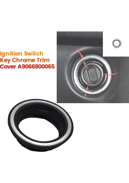 Kontak Anahtarı Krom Trim Kapağı A9066800065 Mercedes Benz W164 W212 R172 W639 X204 Ateşleme Anahtar Dekoratif Halkalar (Yurt Dışından) fiyatları