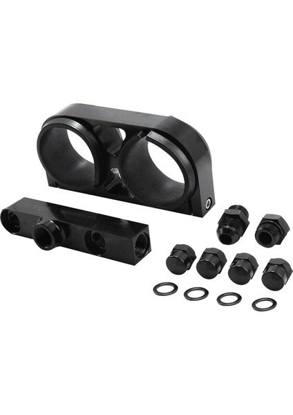 Kütle Alüminyum Çift Yakıt Pompası Kelepçesi Montaj Braket Çıkış Manifoldu 044 Için -Bosch 380LPH Için (Yurt Dışından)