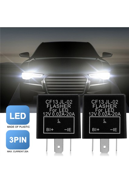 2pc 12V 3pin Araba Flaşör Rölesi CF13 Jl-02 Düzeltme LED Işık Dönüş Sinyali Göstergesi Hiper Flash (Yurt Dışından) indirimleri