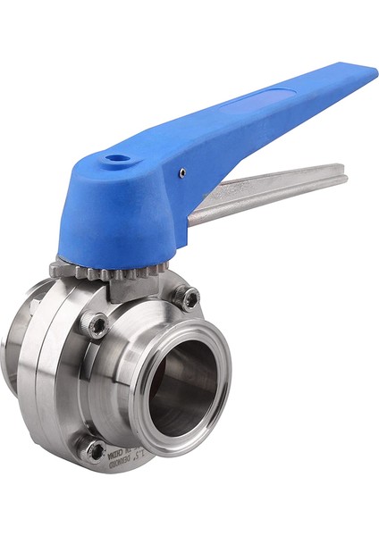 Mavi Tetik Sökümlü Kelebek Valfi Paslanmaz Çelik 304 Tri-Clamp (1,5 Inç Tri Kelime Kelebek Valfı) (Yurt Dışından)