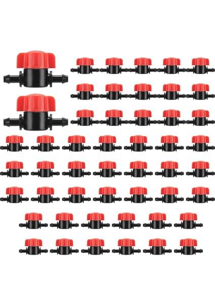 50PCS 1/4 Inç Dikenli Kapanma Valf Damla Sulama Boru Kuplaj Valfi 1/4 Inç Tüp Için Damlama Sulama Valfi (Yurt Dışından)