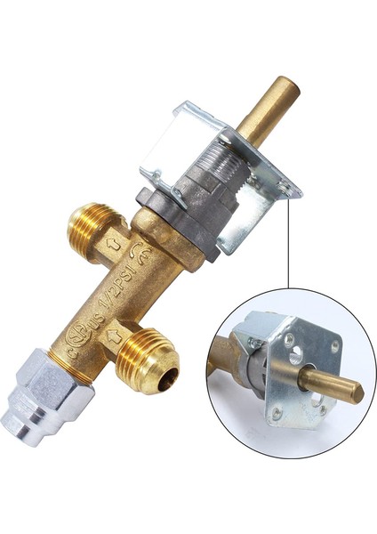 5/8in (3/8in Döner Parlama) Erkek Parlama Gazı Güvenlik Kontrol Vanası Termokupl Montaj Kiti Düşük Basınçlı Propan Ateş Çukuru (Yurt Dışından) indirimleri