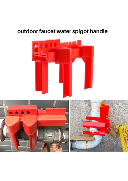 Bilyalı Valf Kilitleme, Ayarlanabilir Bilyalı Valf Kilitleme Cihazı, Küçük, 1/2inch-2-1/2 Inç Dış Boru Çapı, Kırmızı (Yurt Dışından) fırsatları