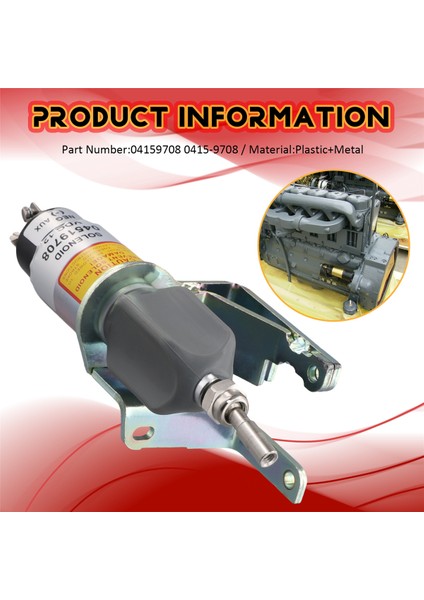 12V Kapatma Solenoid 04159708 0415-9708 Deutz Motor BF4L913 BF6L913 F3L913 F3L912 F4L912 F5L912 F6L912 (Yurt Dışından) indirimleri