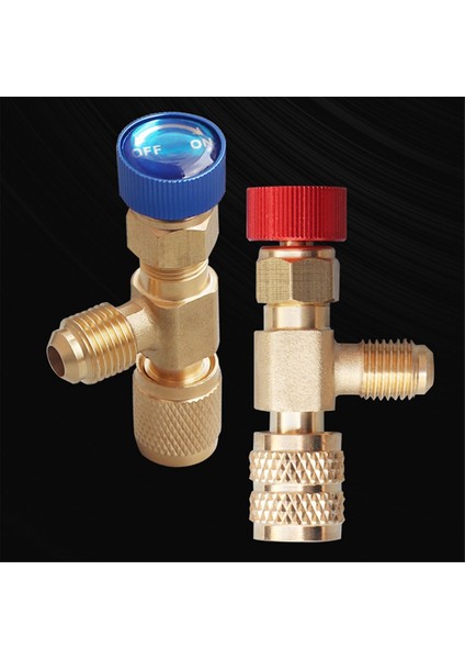 R410 Ac Valf 1/4 Inç Dolgu Dergisi A/c Soğutucu Vanası Klima Onarımı ve Florür Güvenlik Adaptörü C (Yurt Dışından) fırsatları