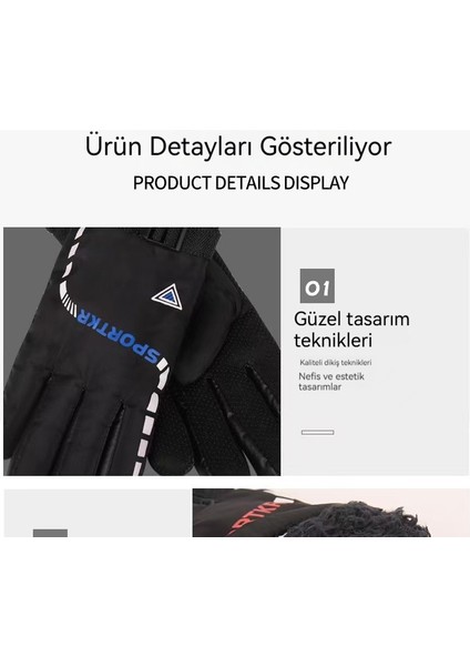 Isıtmalı, Yün Astarlı, Rüzgar Geçirmez Bisiklet Eldiveni (Yurt Dışından) modelleri