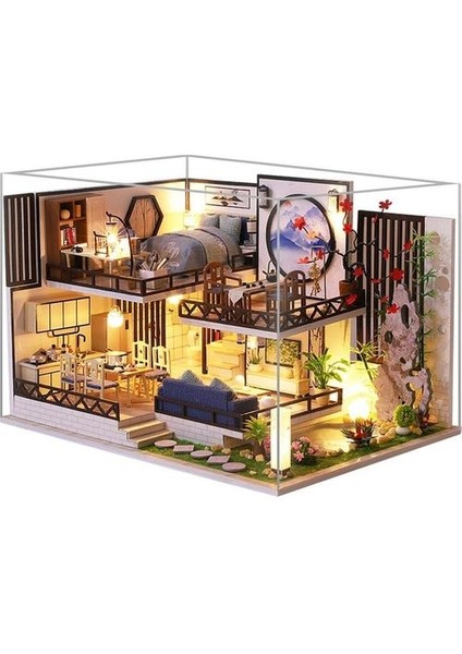 3D Minyatür Dollhouse Mobilya Bitki LED Cottage Fantasy Oyuncak Çocuklar Için Hediye (Yurt Dışından)