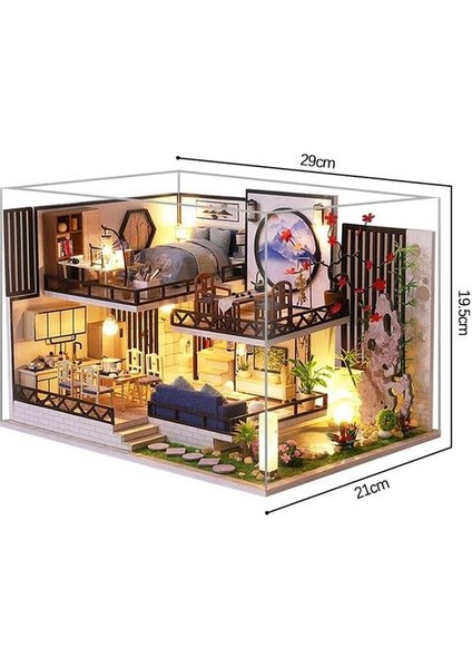 3D Minyatür Dollhouse Mobilya Bitki LED Cottage Fantasy Oyuncak Çocuklar Için Hediye (Yurt Dışından) modelleri
