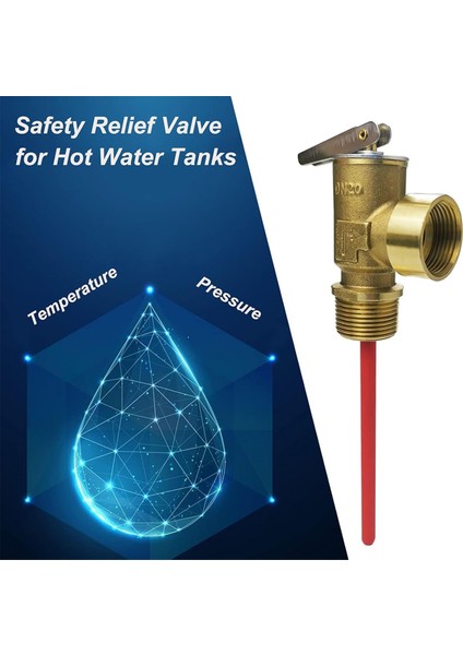 Rv Sıcak Su Isıtıcı Sıcaklık Basınç Tahliyesi Valfi Güvenlik Vanası 150PSI Için Rv Otomatik Güvenlik Tahliyesi Valfı 3/4inch Npt (Yurt Dışından) modelleri