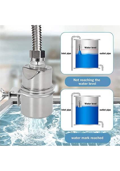 Paslanmaz Çelik Su Seviyesi Kontrol Float Valfi Tank Için, 3/4 Inç Şamandıra Bilyalı Valf, Su Tankları Için Uygun, Havuz A (Yurt Dışından) fırsatları