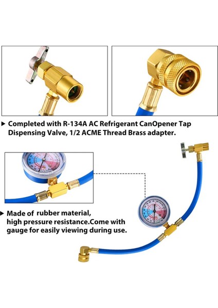 BPV31 Hortum Soğutucu Valf Piercing U Tipi Piercing Valf Kiti Hortum Soğutucu Musluğu Gösterge R134A (Yurt Dışından) fiyatları