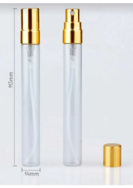 50 Adet 10 ml Cam Gold Kalem Parfüm Şişesi