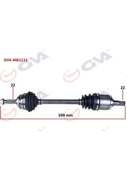 4461111 - Komple Aks Sol Skoda Favorıt 1.3 89-94 599.5MM