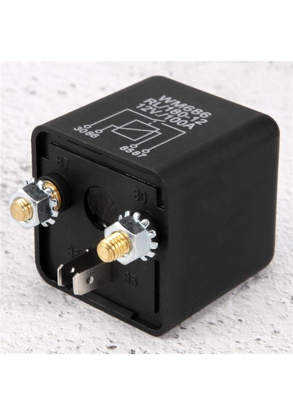 12V 100AMP 4 Pimli Ağır Hizmet Tipi Açma/kapama Anahtarı Bölünmüş Şarj Rölesi Otomatik Tekne Van Siyah (Yurt Dışından)