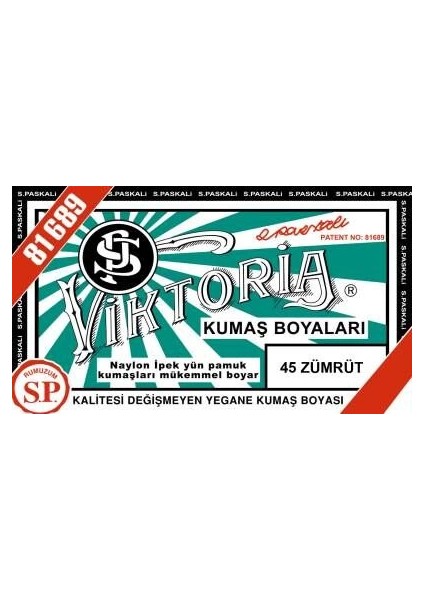 Toz Kumaş Boyası 45 Zümrüt