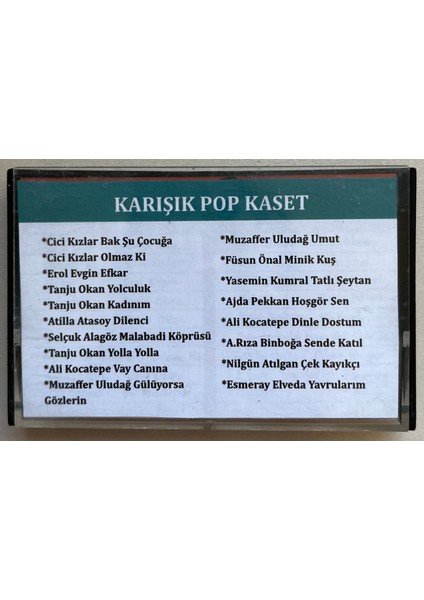 Pop Karışık Türkçe Dolum Kaset (Dönem Dolum Kaset Şarkı Listesi Kaset Kapağındadır) Ref:38 Y