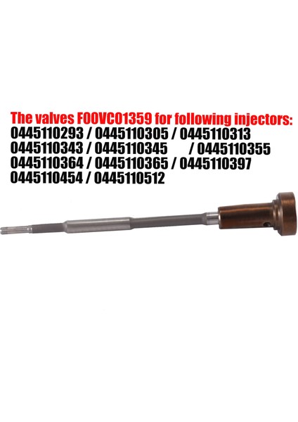 Yeni F00VC01359 Dizel Common Rail Enjector Enjektör Vavle Montajı 0445110293 0445110305 0445110313 ve Diğerleri (Yurt Dışından) fiyatları
