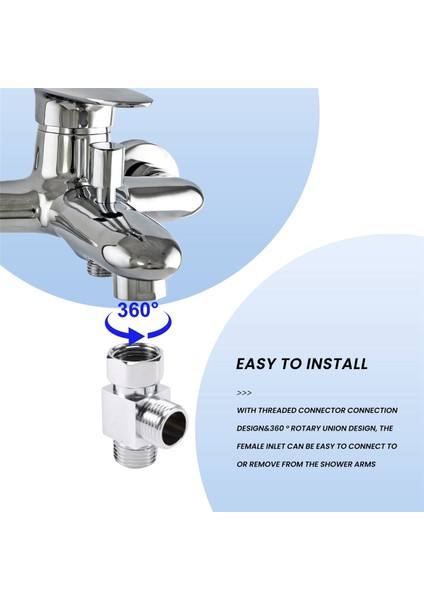 Pirinç 3 Yollu Su Saptırıcı Adaptörü Hızlı Bir Şekilde Kurulum Banyo Duş Bidet Açısı Yedek Valf Konnektörü (Yurt Dışından) modelleri