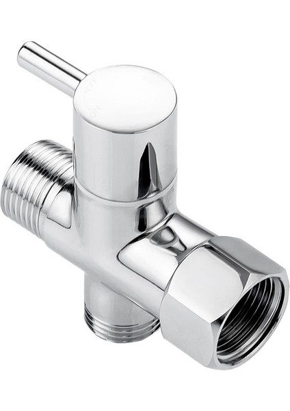 Bide T Adaptörü, Kapama Valflı Pirinç T Adaptörü 3 Yollu Tee Konnektörü 7/8in x 7/8in x G1/2 Tuvalet Için Bide Püskürtücü (Yurt Dışından)