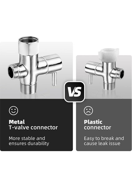 Bide T Adaptörü, Kapama Valflı Pirinç T Adaptörü 3 Yollu Tee Konnektörü 7/8in x 7/8in x G1/2 Tuvalet Için Bide Püskürtücü (Yurt Dışından) fırsatları