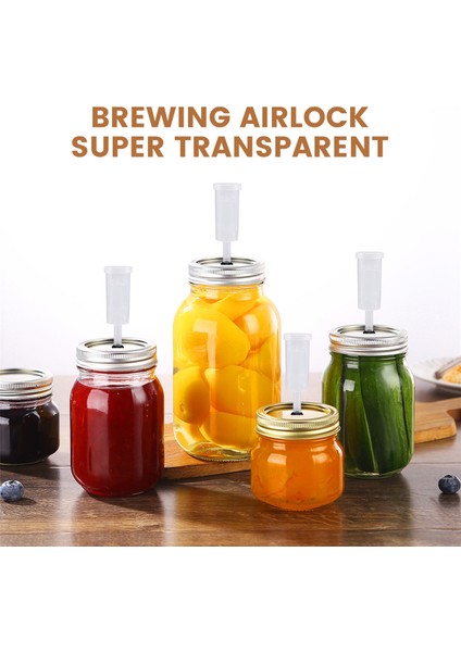 Fermantasyon Kapakları Kiti, Bira ve Şarap Için Siyah Gromets Hava Kilidi Kabarcığı Olan Fermantasyon Hava Kilitleri Için Hava Kilidi, Kavanoz (Yurt Dışından) fırsatları