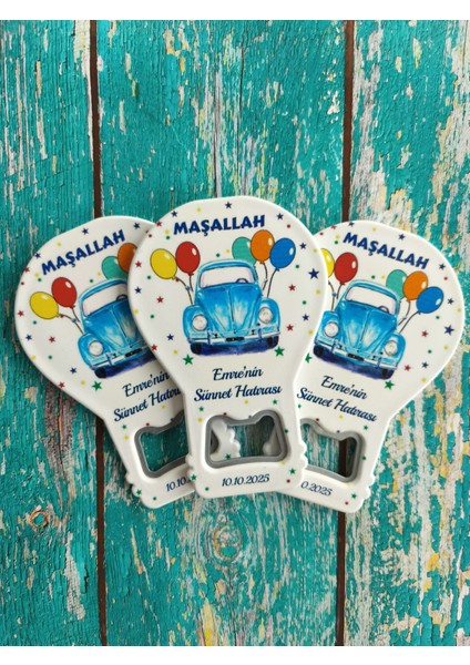 Sünnet Hediyelik Balon Magnet Açacak 25'li Araba