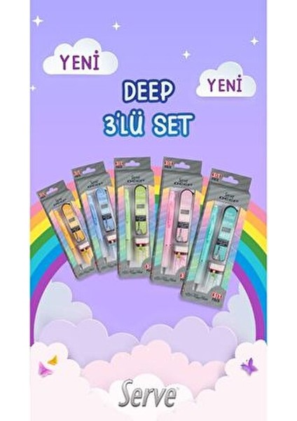 Deep 3 Lü Okul Seti Mavi fırsatları