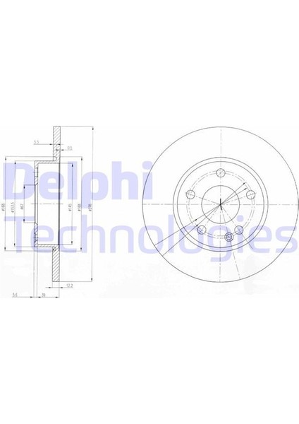Delphı BG3840 - Fren Dıskı On Mercedes A-Class W169 04 12