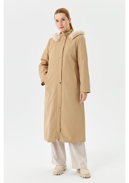 Kışlık Kadın Araboy Kaban Su Itici Kumaş 20230